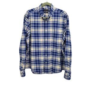 Lauren Ralph Lauren Black Label Blue Plaid Button Down Long Sleeve Shirt Men's L